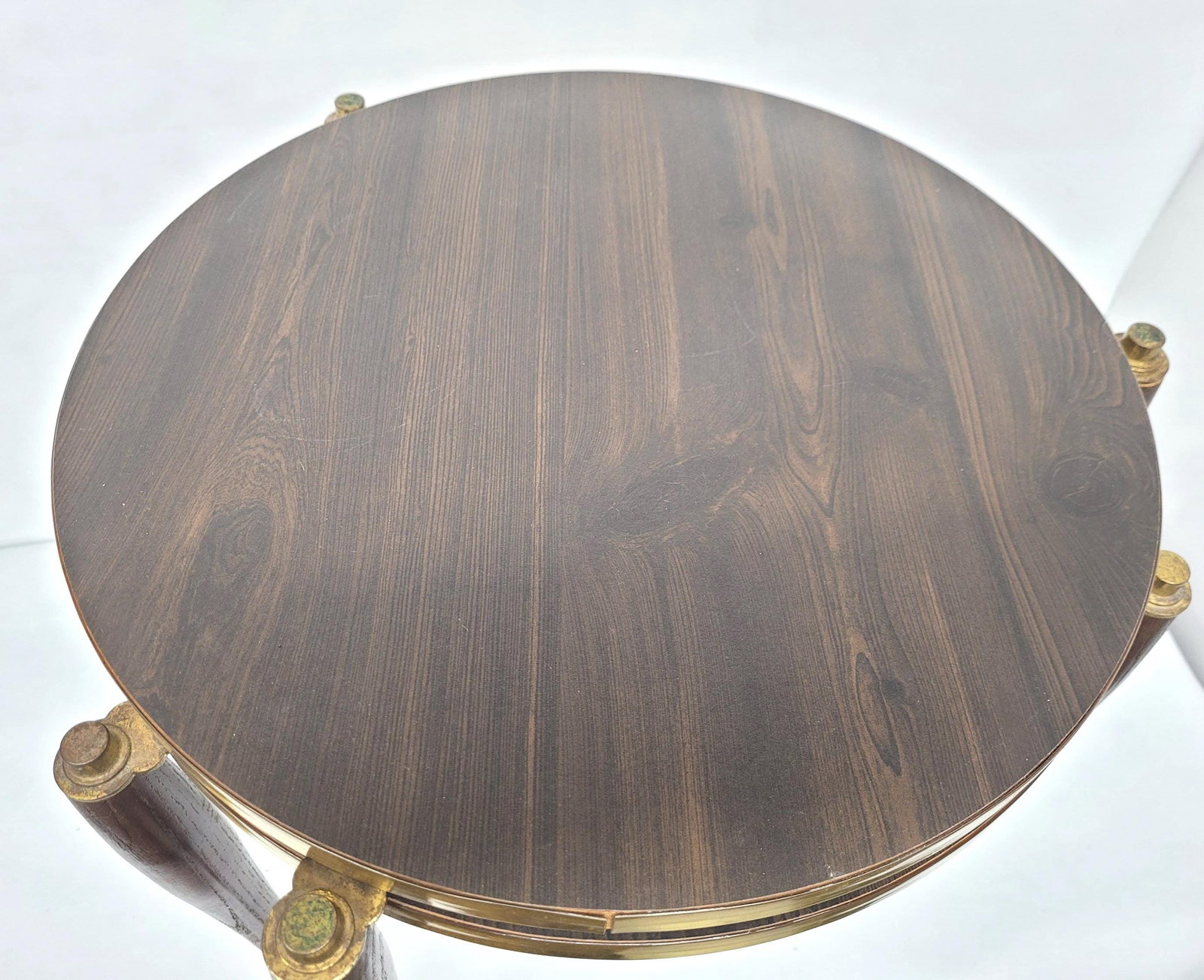 Mid Century Modern Round Tables Tripod Wood Legs Small Apartment Size Stackable Plant Stands (1 of 8)