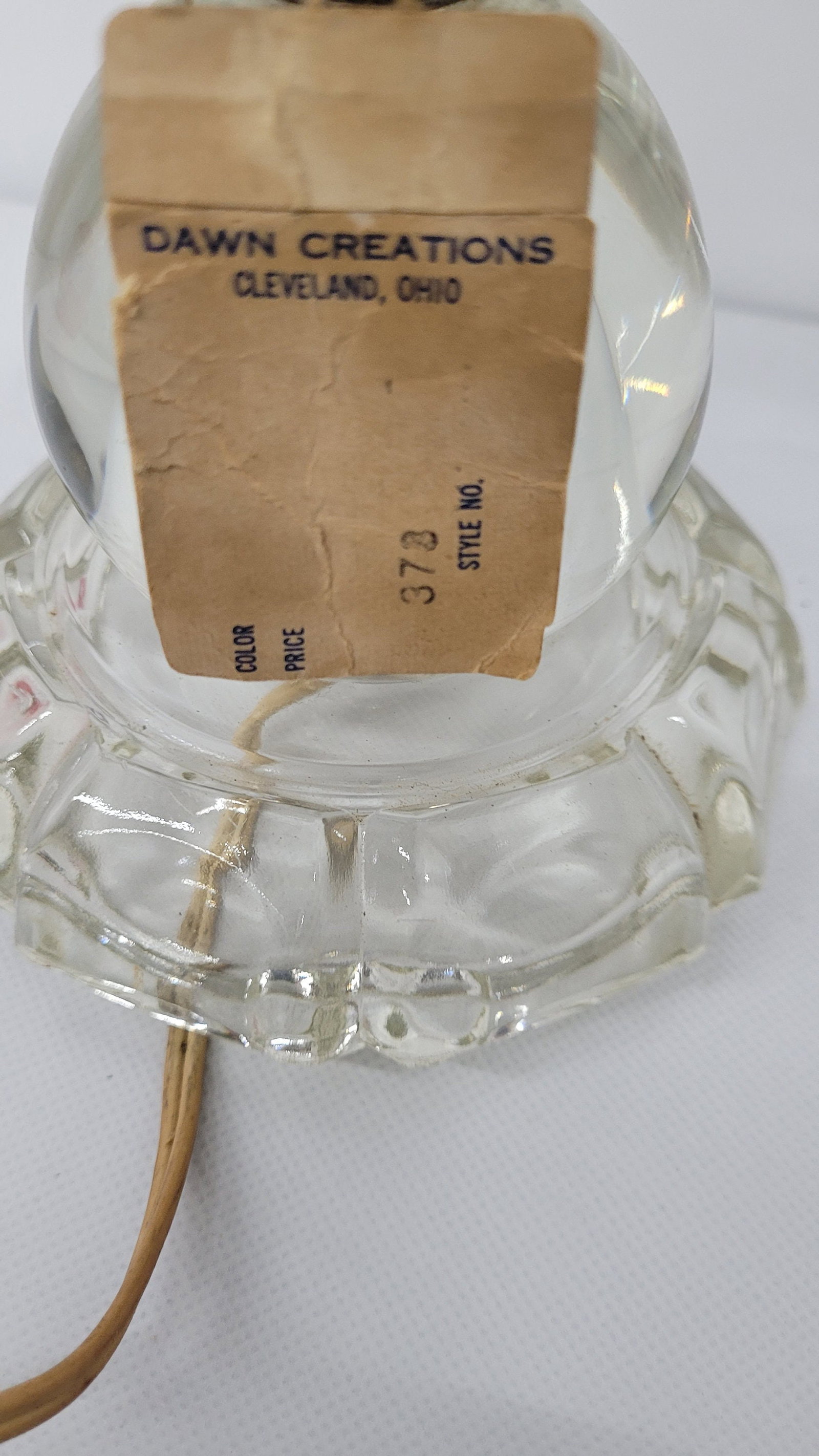 Vintage Crystal Hurricane Lamp with Prisms, Victorian Vanity Accent Light - 8