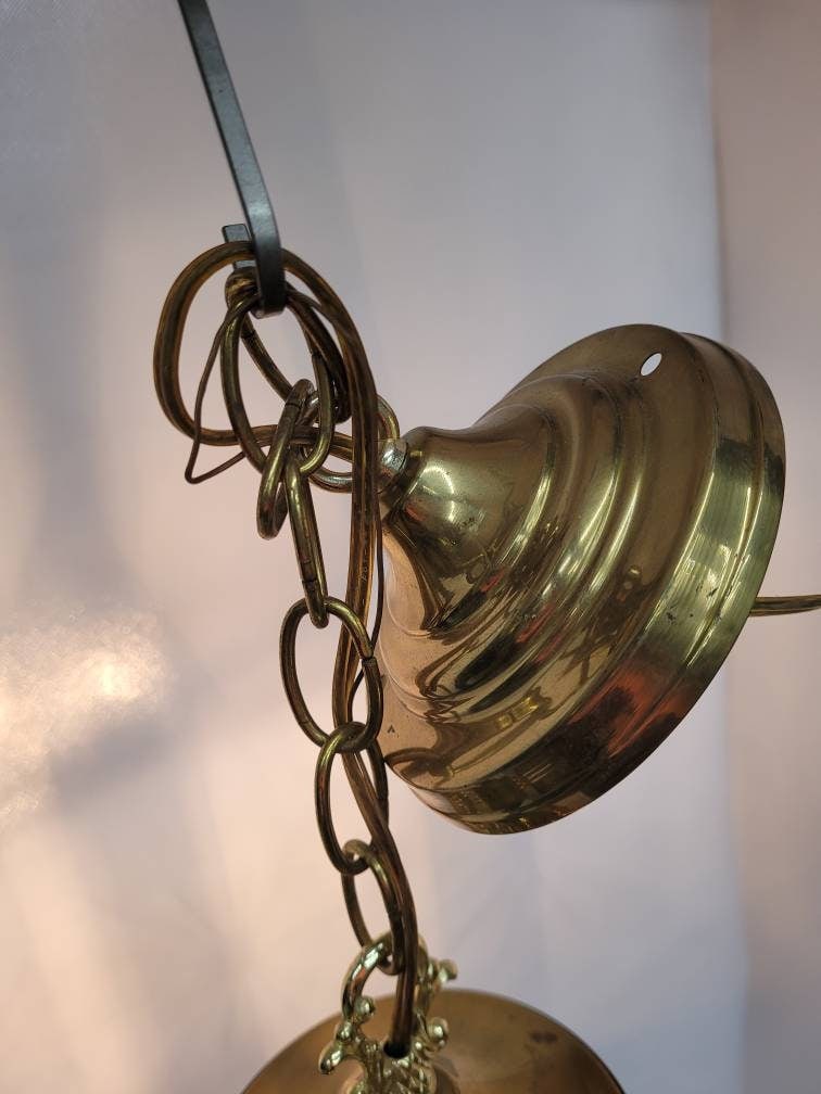 Vintage Brass Lantern Neo Decor Starburst Etched Glass Chandelier Entryway, Old World Glam - 4