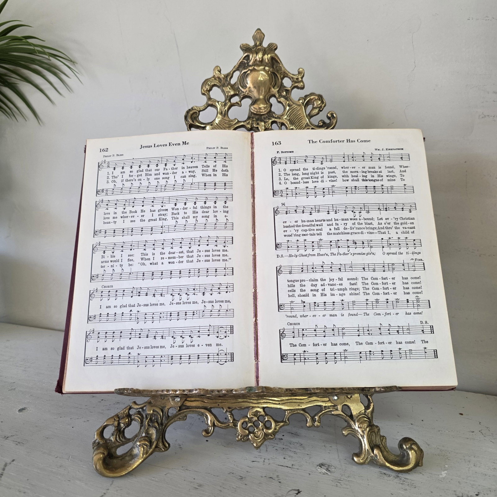 Vintage Brass Easel Display Art Nouveau Rococo Revival Picture Holder 15" - 4