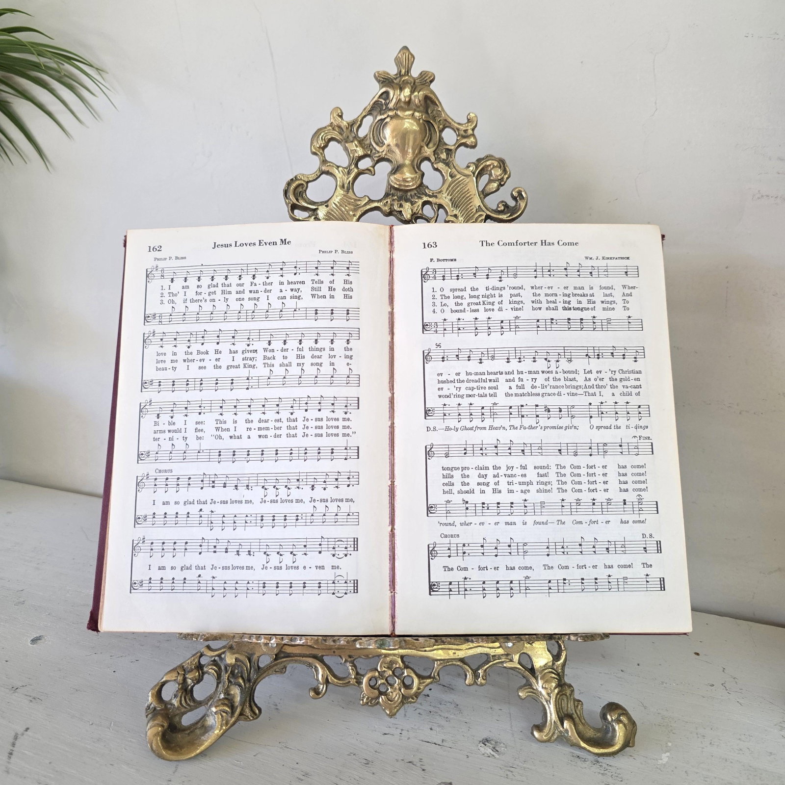 Vintage Brass Easel Display Art Nouveau Rococo Revival Picture Holder 15" - 5