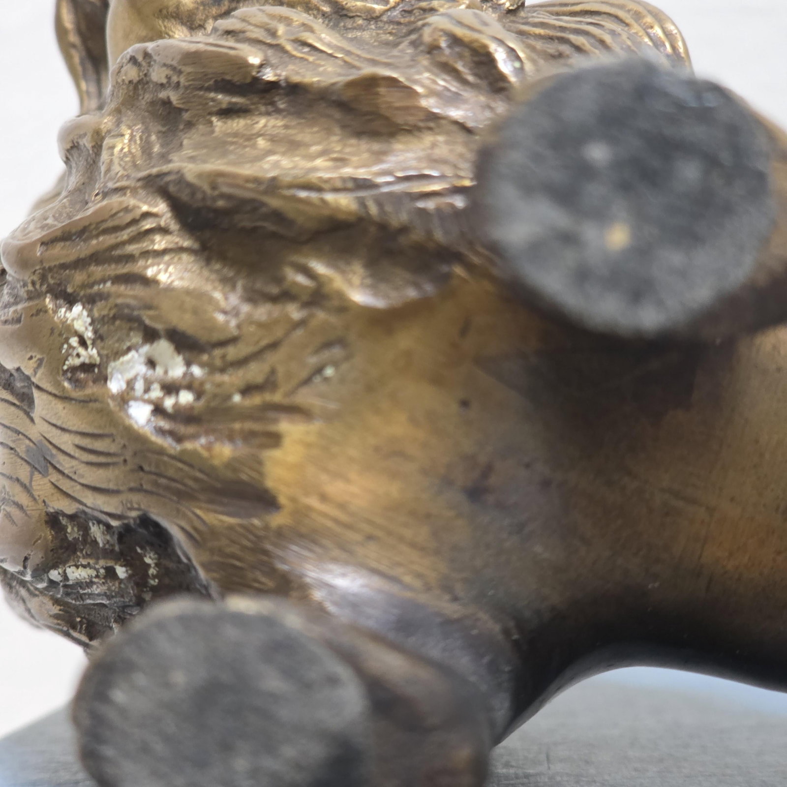 1980 Brass Lion Figurine, Safari Decor Hollywood Regency Mantel Accent - 6