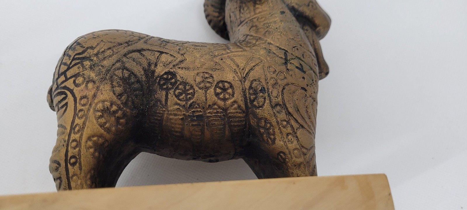 Vintage Mid Century Ram Sculpture Bronze Finish Ceramic Animal Figurine - 11
