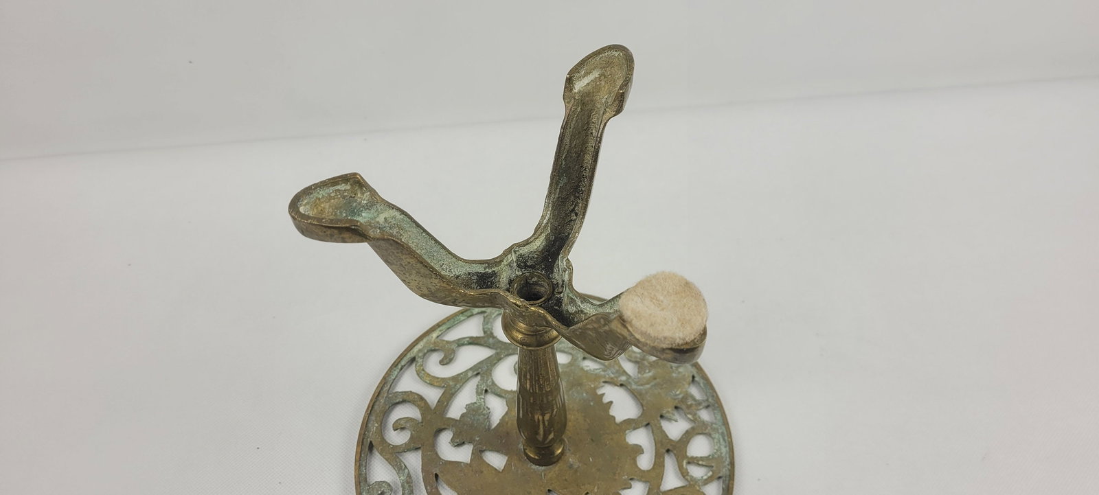 Vintage Brass Riser Plant Holder Squirrel Motif Stand, Store Display English Cottage Victorian Style - 11