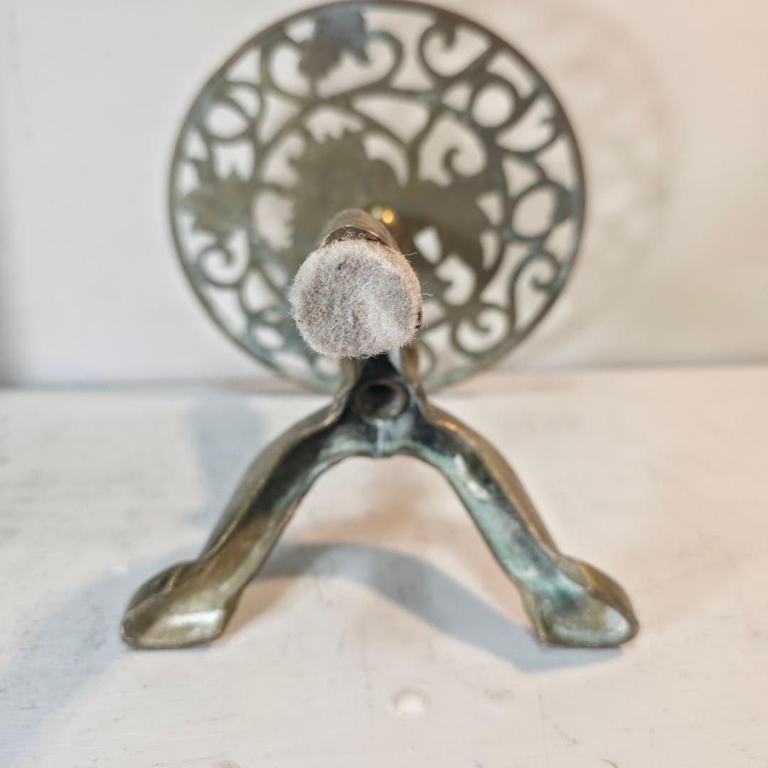 Vintage Brass Riser Plant Holder Squirrel Motif Stand, Store Display English Cottage Victorian Style - 15