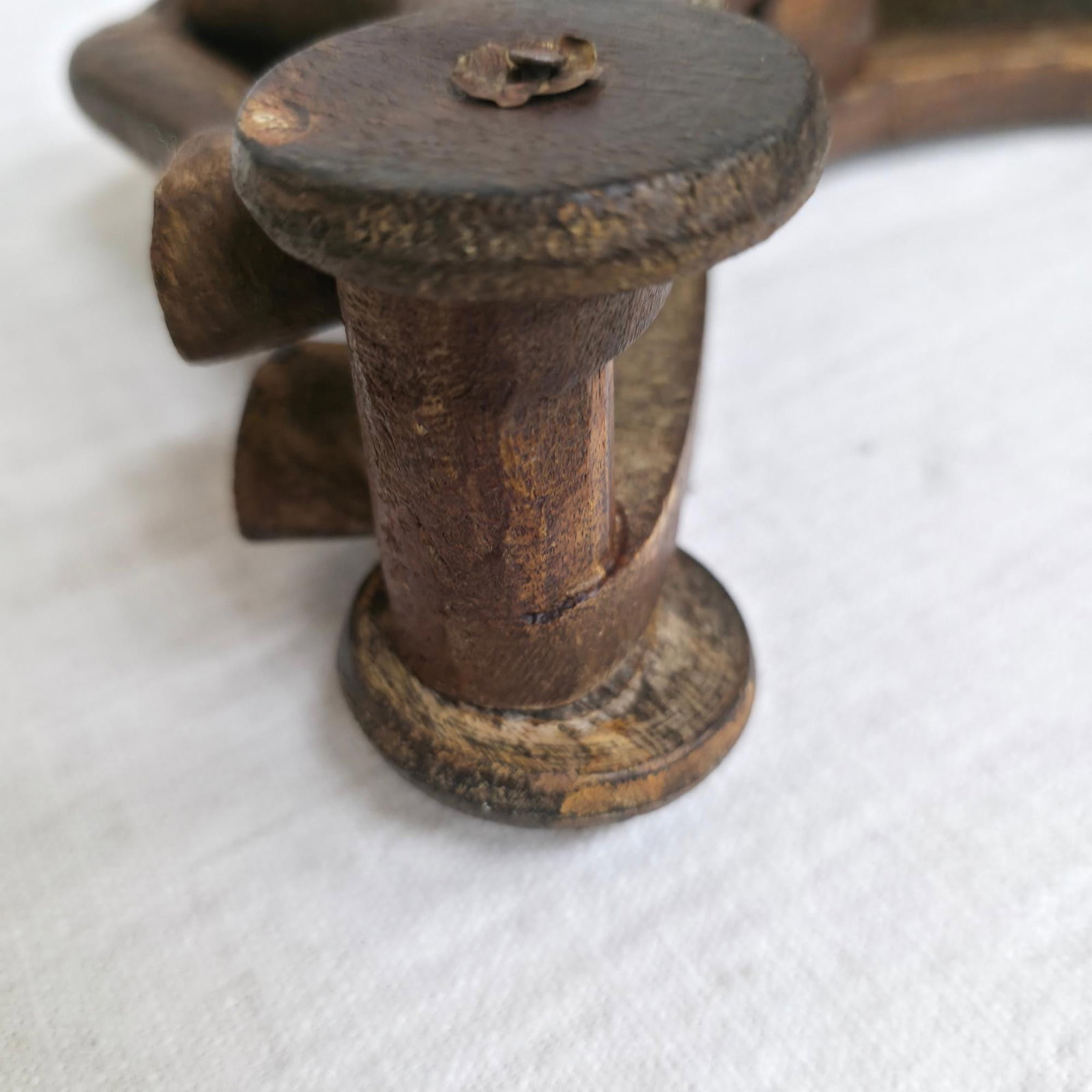 Antique Wooden Toy Horse, Brass Copper Inlay, c1900 Folk Art Decor - 16