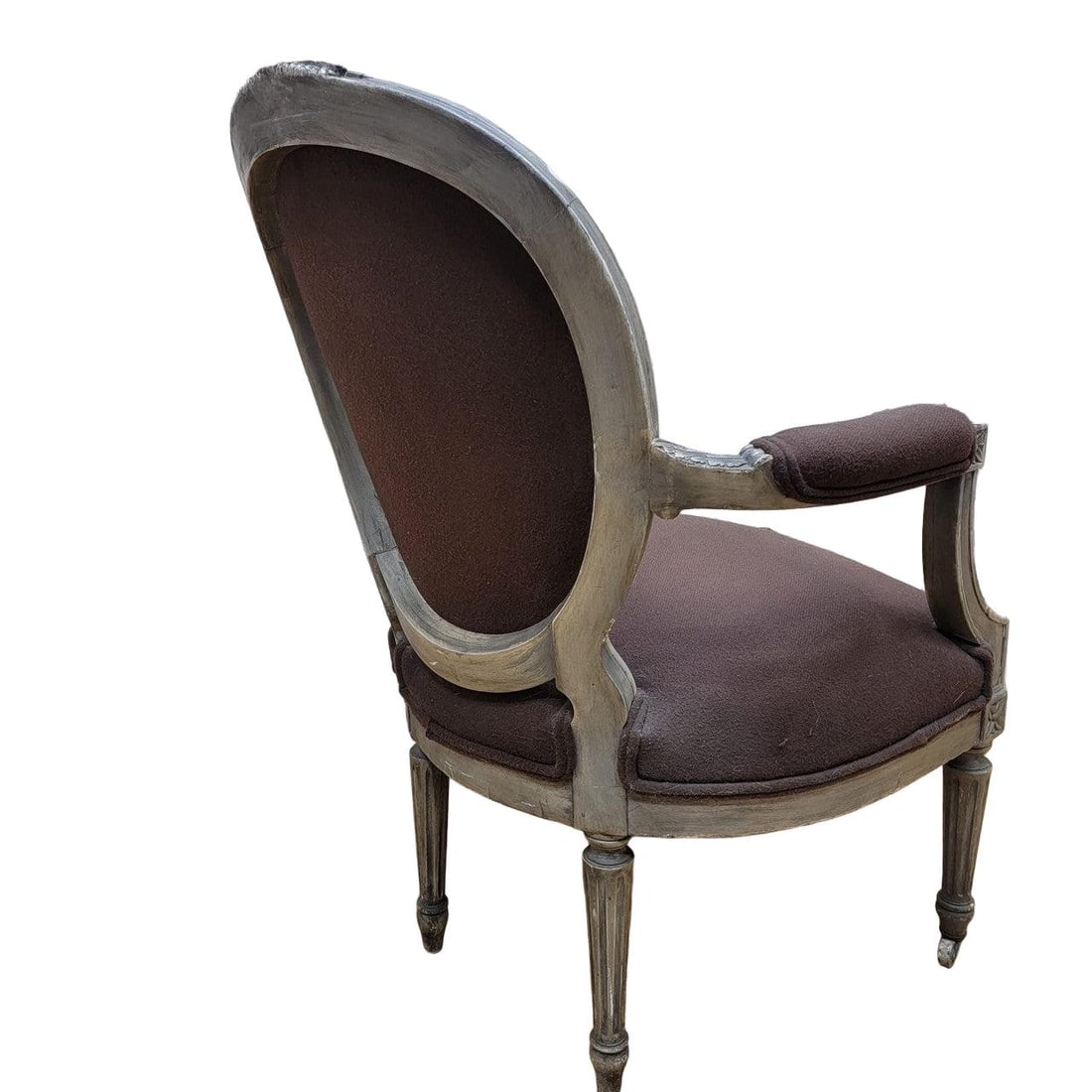 Antique French Louis XVI Style Carved Fauteuil Chairs - Pair - 4