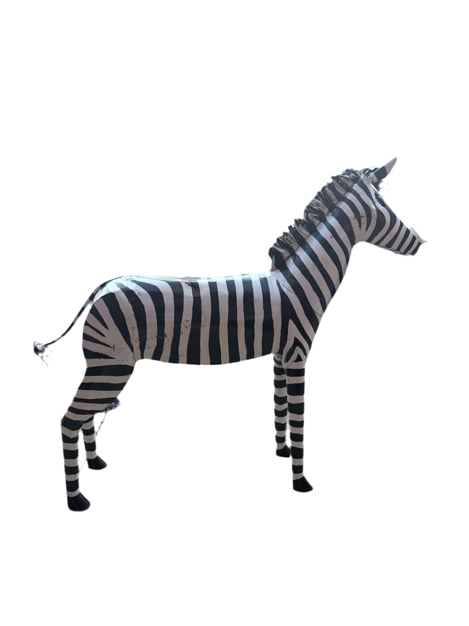 Vintage Life Side Metal Zebra Garden Statues - Pair - 8