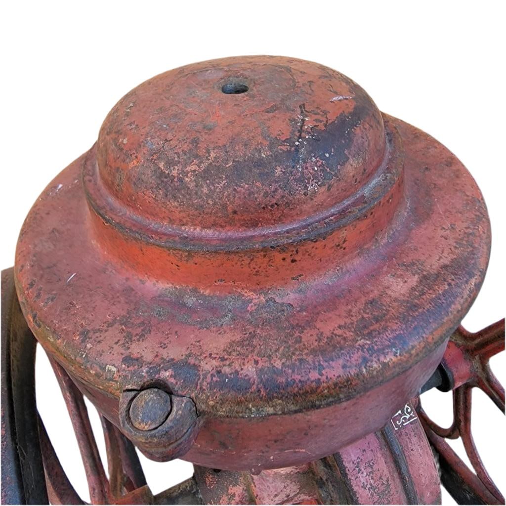 Antique Red Cast Iron Star Mill Co. Philadelphia No. 7 Coffee Grinder - 3
