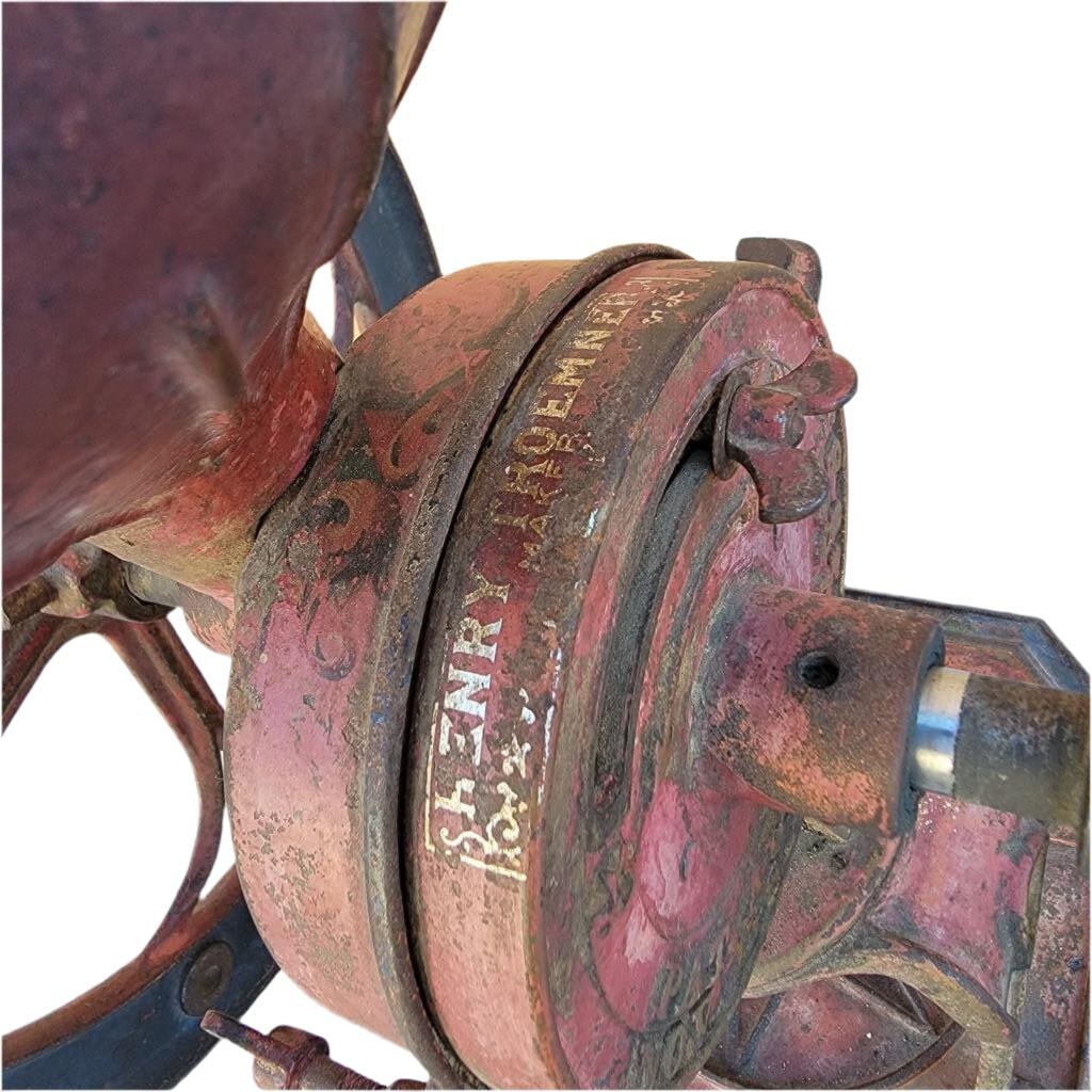 Antique Red Cast Iron Star Mill Co. Philadelphia No. 7 Coffee Grinder - 7