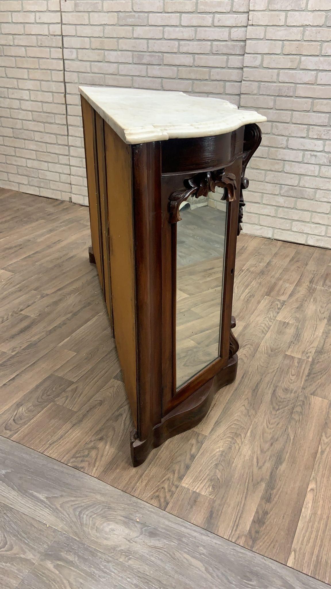 Antique American Empire Rosewood Sideboard Cabinet - 8