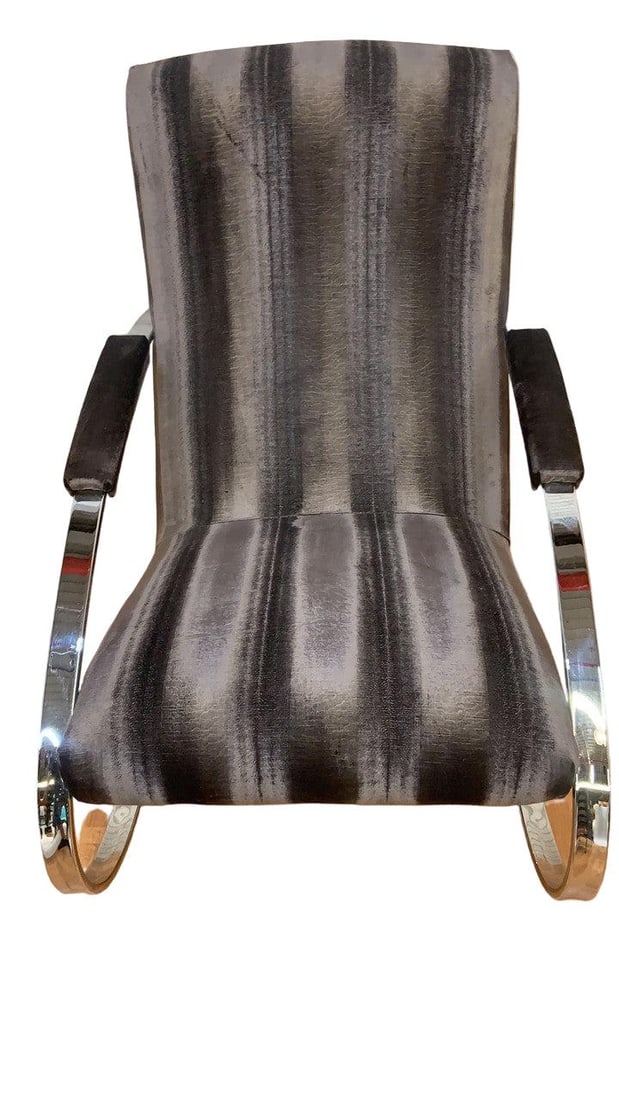 MCM Rocking Chair by Guido Faleschini Newly Reupholstered - 7