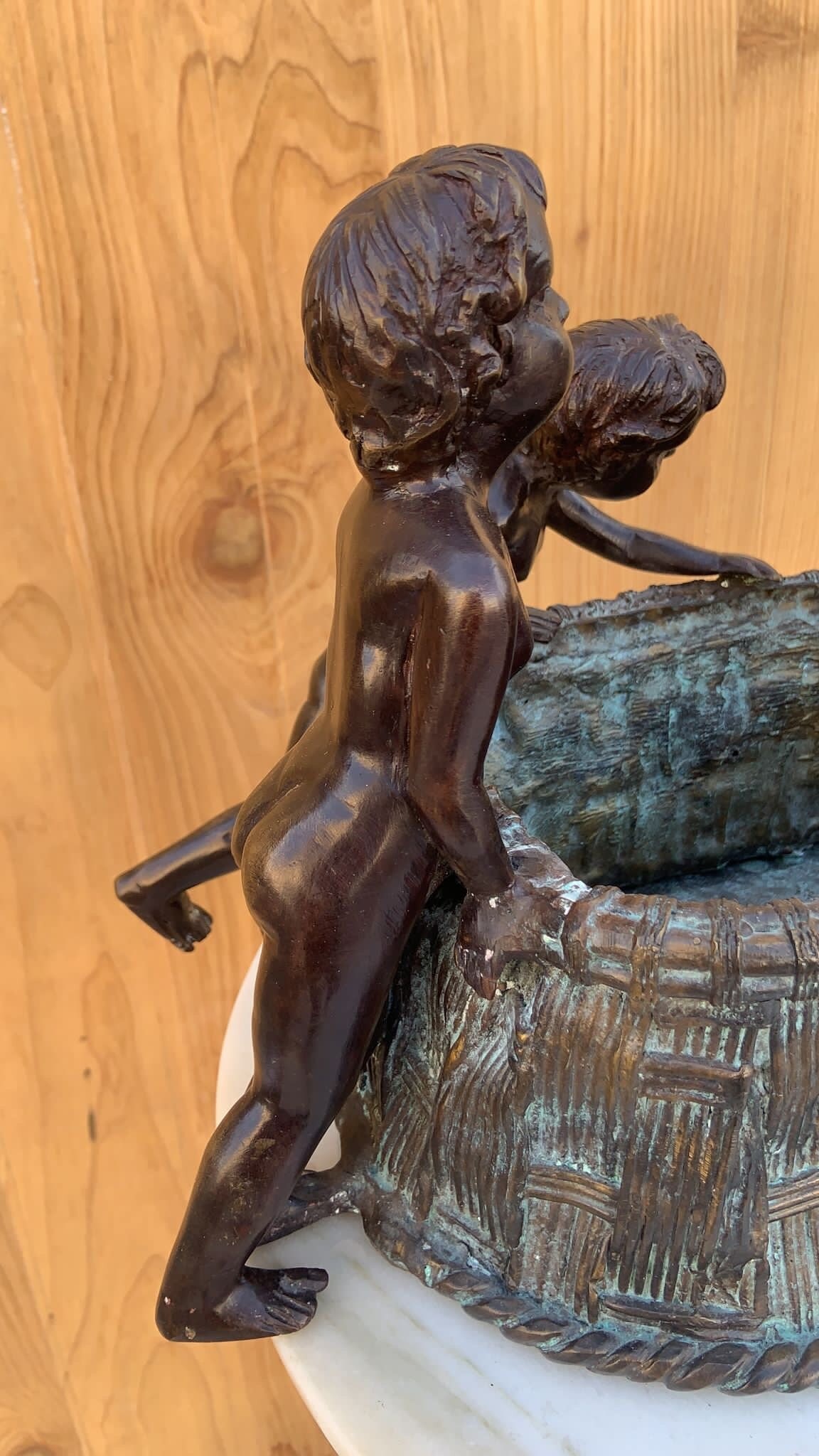 Vintage Figural Bronze Planter by Maitland Smith - 7