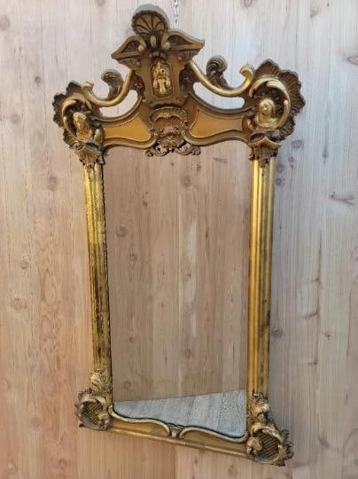 Antique Italian Rococo Style Ornate Mirror - 3