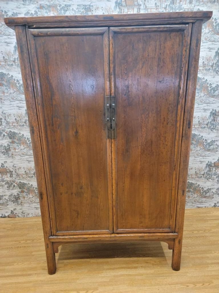 Antique Shanxi Province Elm Armoire Storage Closet - 2