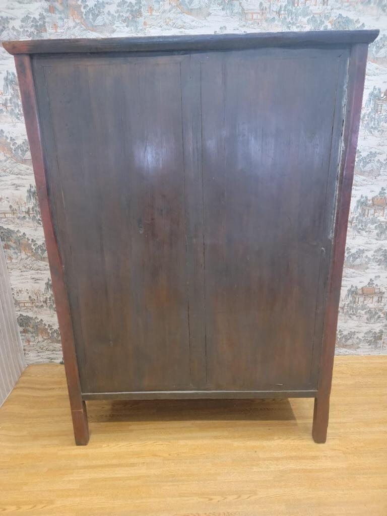 Antique Shanxi Province Elm Armoire Storage Closet - 7