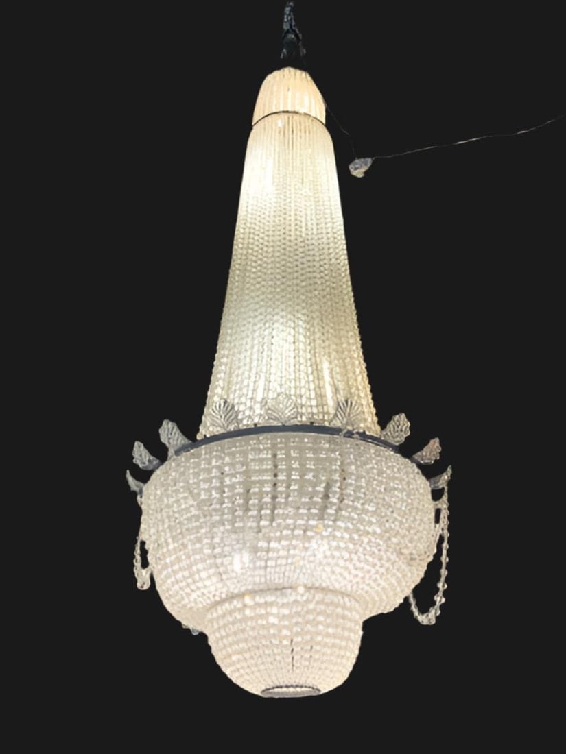 Antique French Baccarat Style Chandelier - 2