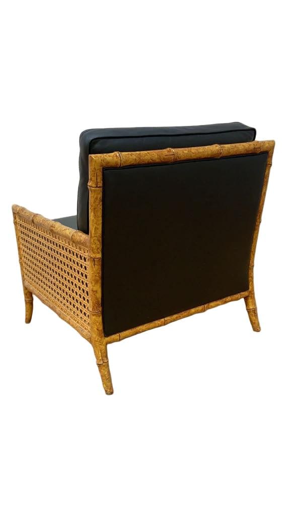 Vintage Cane Leather Club Chair by Interior Crafts - 8