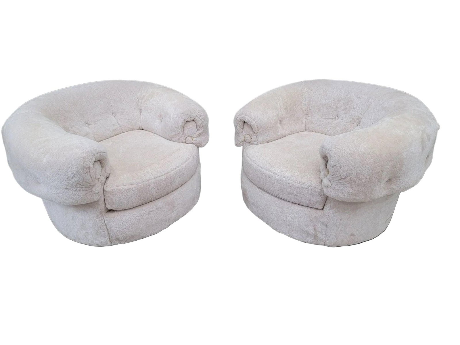 MCM Schweiger Industries Cream Teddy Bear 2 Lounge Chairs - 3