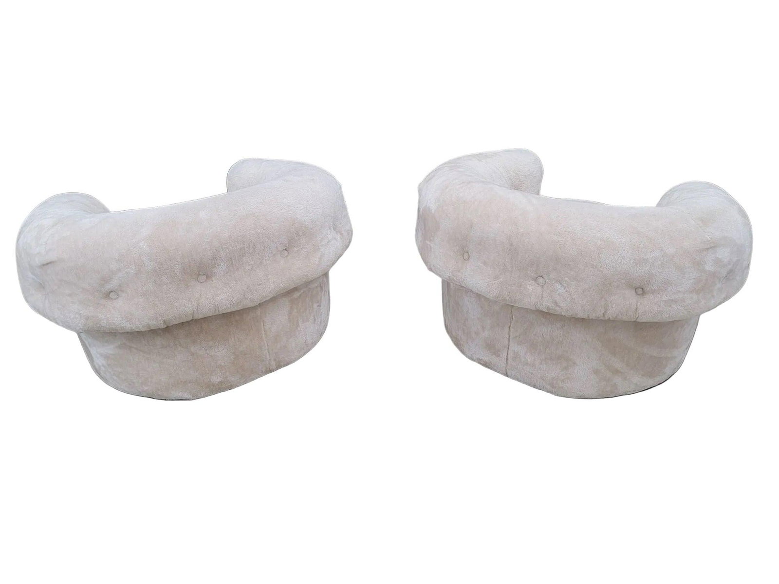 MCM Schweiger Industries Cream Teddy Bear 2 Lounge Chairs - 8