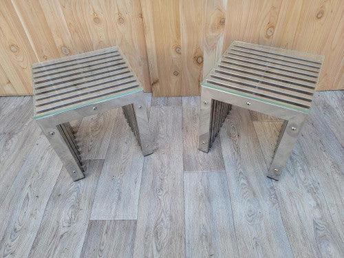 MCM Milo Baughman Style Side Tables - Pair - 2