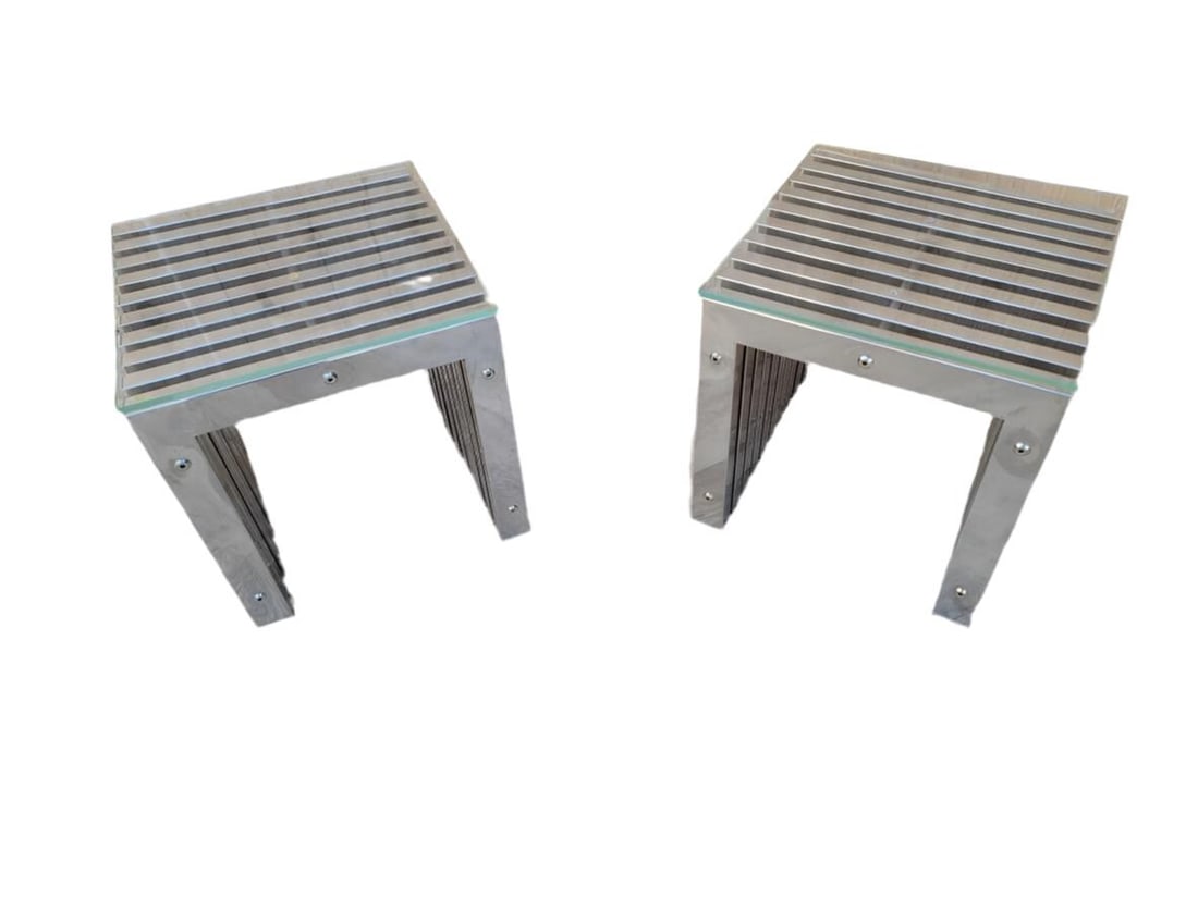 MCM Milo Baughman Style Side Tables - Pair - 3