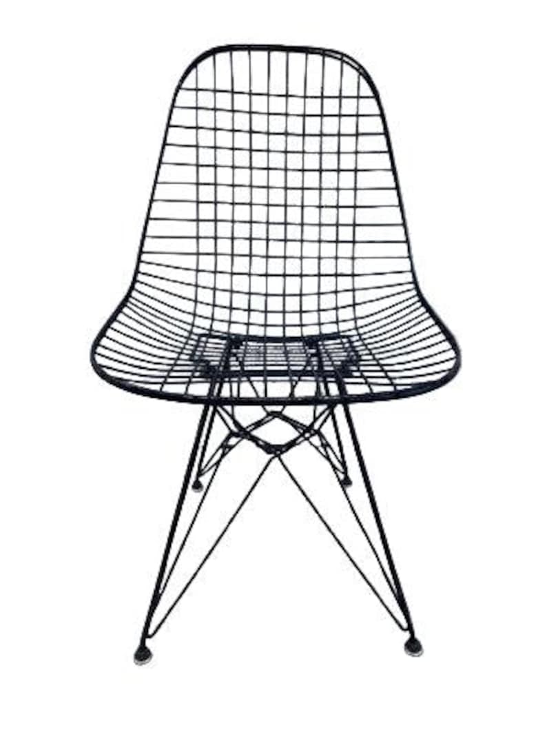 MCM Eames Wire Chair: Mid Century Modern Eames Wire Chair DKR Eiffel Tower Base This sleek mesh shell chair will perfectly decorate your mid century office. Circa Mid 20th Century Dimensions W 19” D 21" H 32" Seat H 