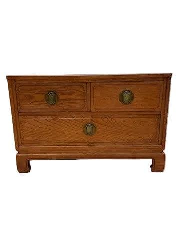 Vintage Chinoiserie Style Bedside Chest by Davis Cabinet Co - Pair - 4