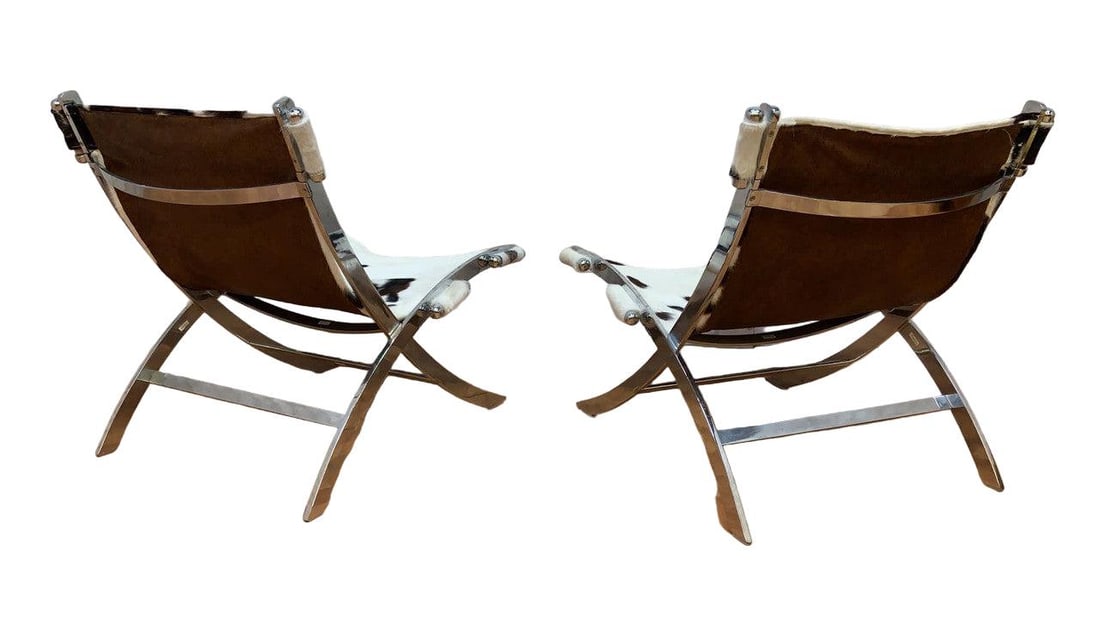 MCM Antonio Citterio ”Timeless” Lounge Scissor Chairs Newly Reupholstered - Pair - 4