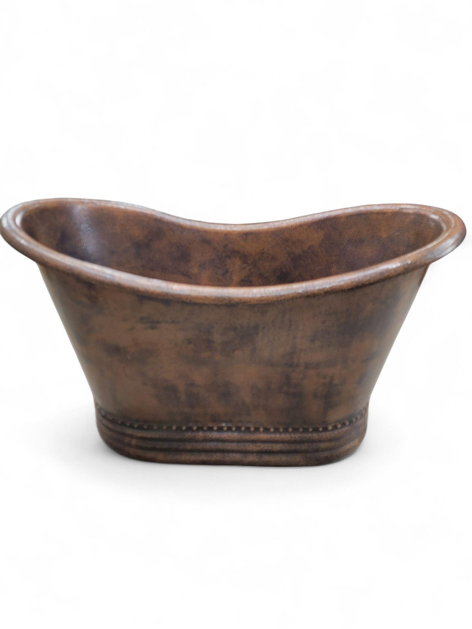 Hammered Copper Free-Standing Farmhouse Bath Soaking Tub - 2