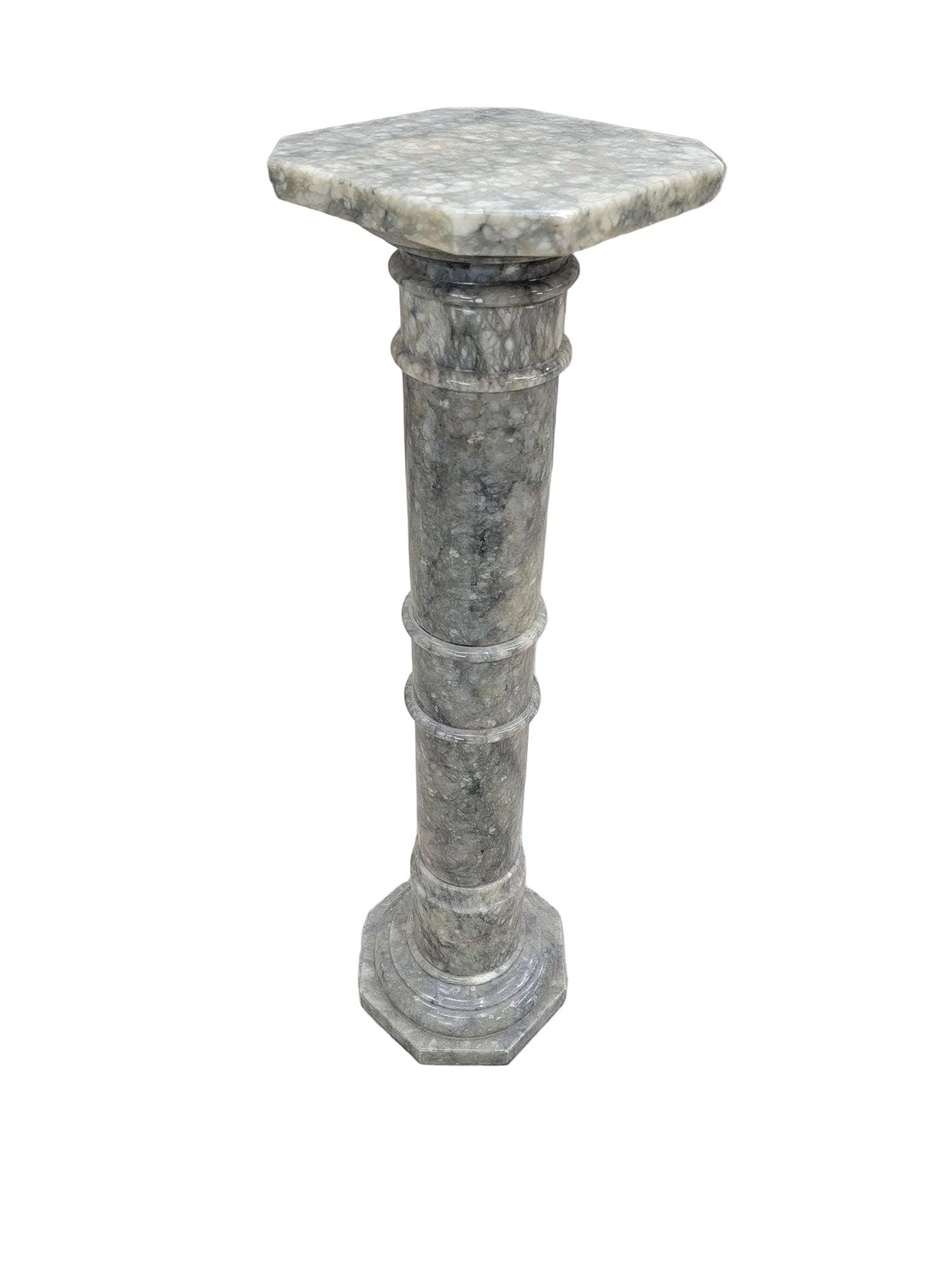Antique Neoclassical Style Marble Pedestal Stand - 6