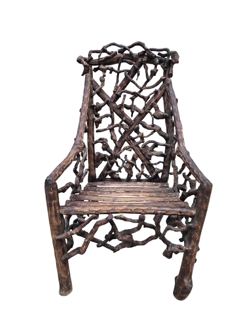 Antique Rustic Handcrafted Adirondack Child's Chair (1 of 7)