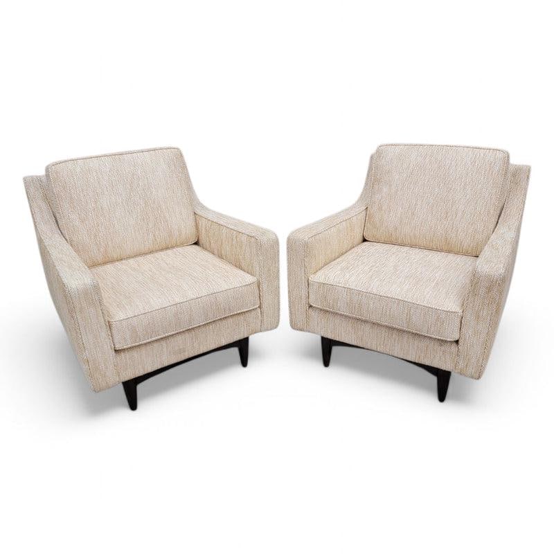 MCM Italian Gio Ponte Style Club Chairs Reupholstered - Pair - 2