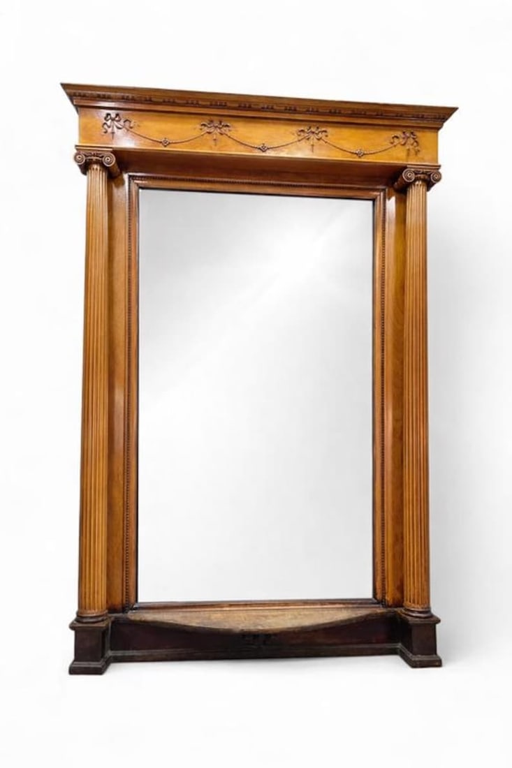 Antique Victorian Style Architectural Salvage Beveled Pier Mirror (1 of 8)
