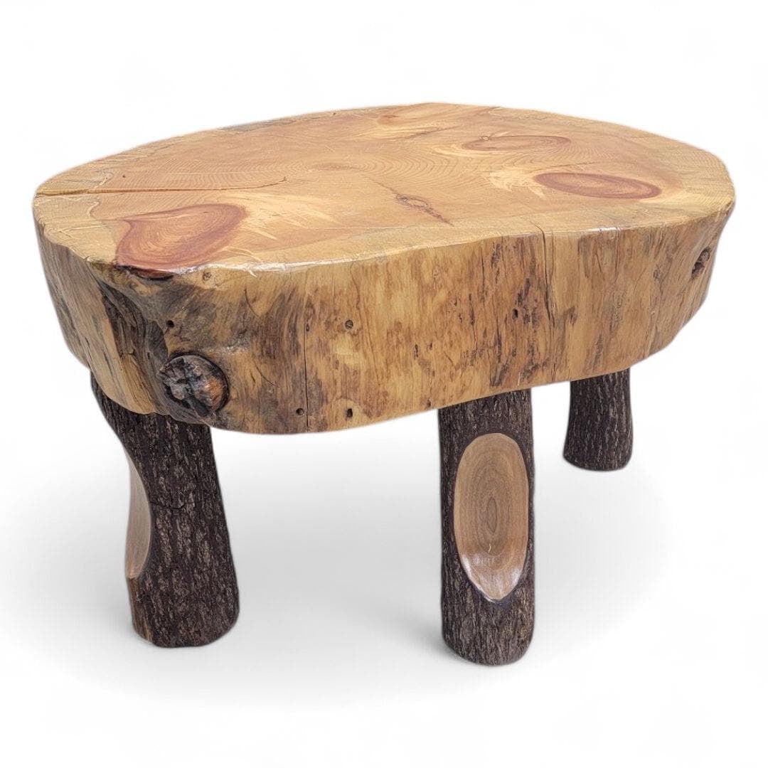 Vintage Live Edge Wood Side/Coffee Table - 2