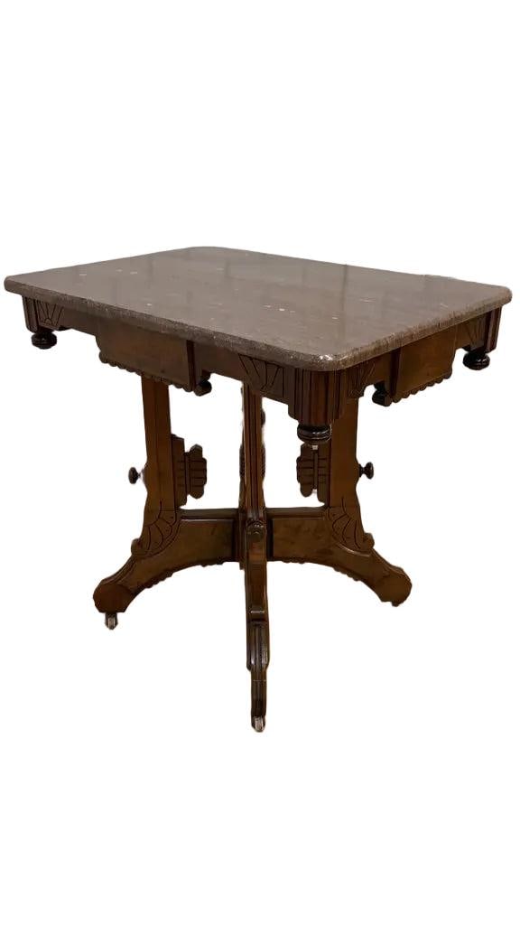 Antique Victorian Eastlake Style Carved Accent Table - 8