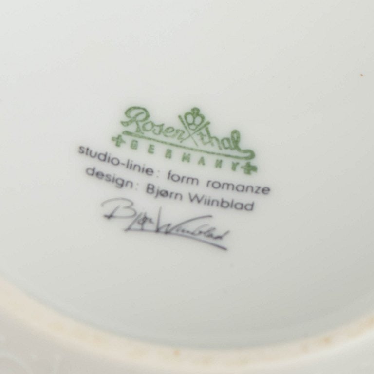 Bjørn Wiinblad for Rosenthal, Germany. Candlestick and tea holder with lid in porcelain with - 4