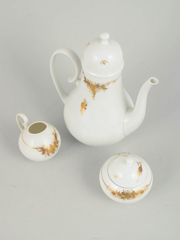 Bjørn Wiinblad for Rosenthal, Germany. Porcelain coffee set with coffee pot, creamer and sugar - 2