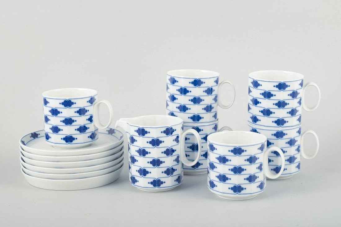 Tapio Wirkkala for Rosenthal Studio-linie, Germany. Six pairs of porcelain coffee cups with saucers (1 of 4)