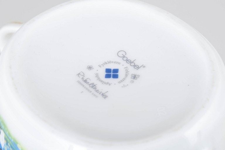 Rosina Wachtmeister for Goebel, Germany. Set of two porcelain coffee cups with matching saucers, two - 4