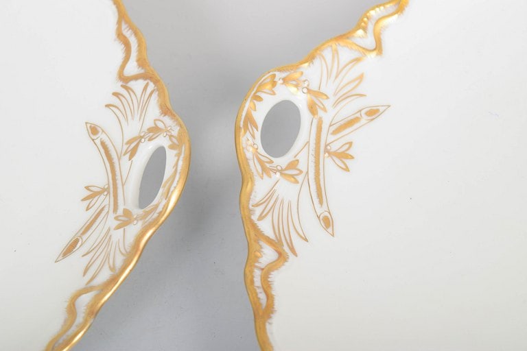 Haviland & Co Limoges, France. Two porcelain serving dishes with handles. Approx. 1940s. - 3