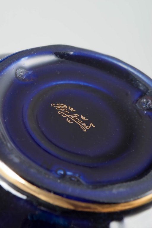 Rörstrand, Sweden. Spherical porcelain vase with cobalt blue glaze. Approx. 1930s. - 4