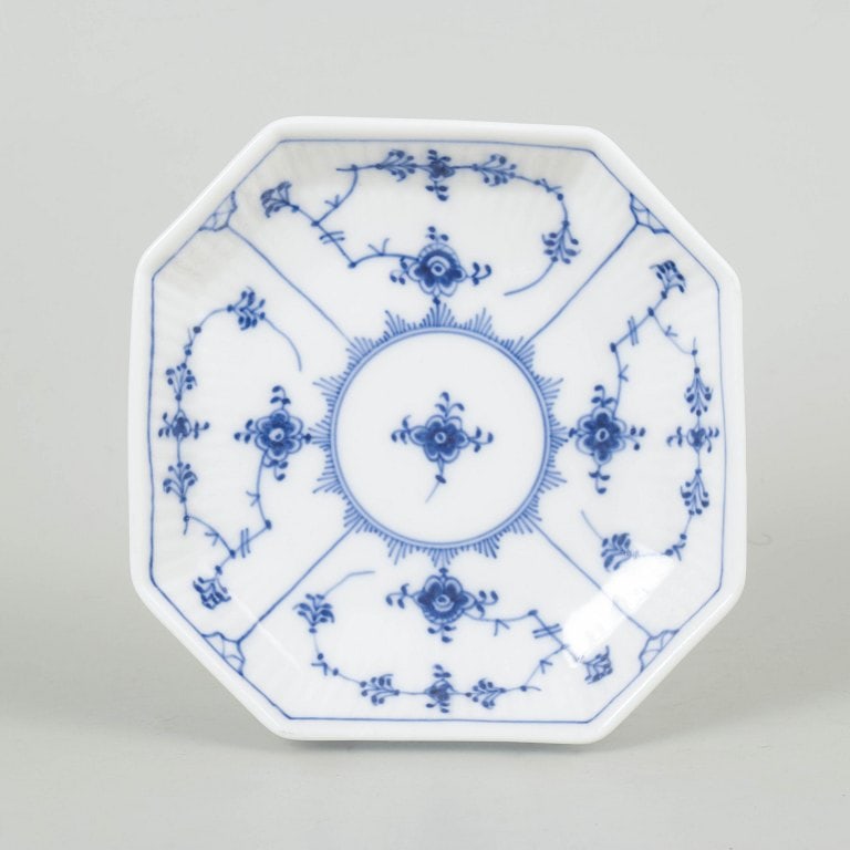 Royal Copenhagen, Denmark. Blue Fluted Plain, porcelain dish with cobalt blue pattern. Approx. (1 of 4)