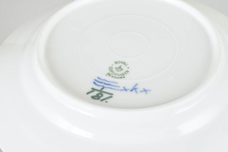 Royal Copenhagen, Denmark. Blue Fluted Plain, set of eleven side dishes with cobalt blue pattern. - 5