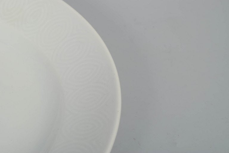 Axel Salto for Royal Copenhagen, Denmark. Porcelain oval serving platter with relief decoration. - 3