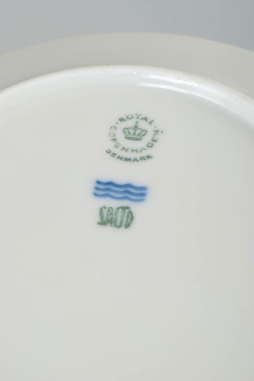 Axel Salto for Royal Copenhagen, Denmark. Porcelain set of ten salad plates with relief decoration. - 4