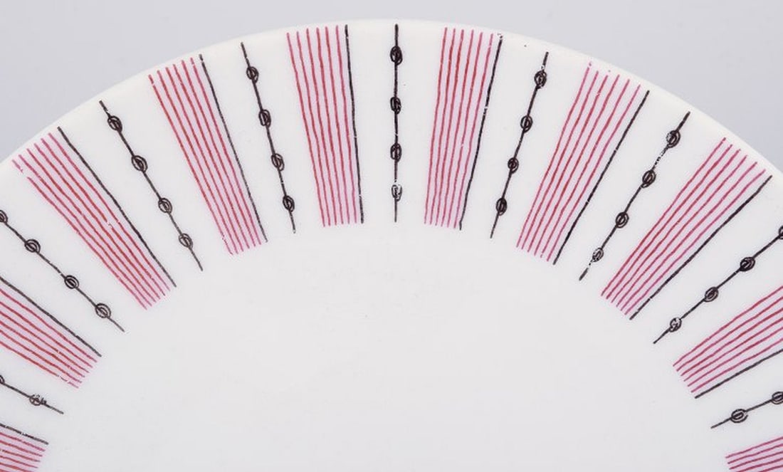Gunnar Nylund for Rörstrand, Sweden. A set of eleven 'Casino' dessert plates. Mid-20th century. - 3