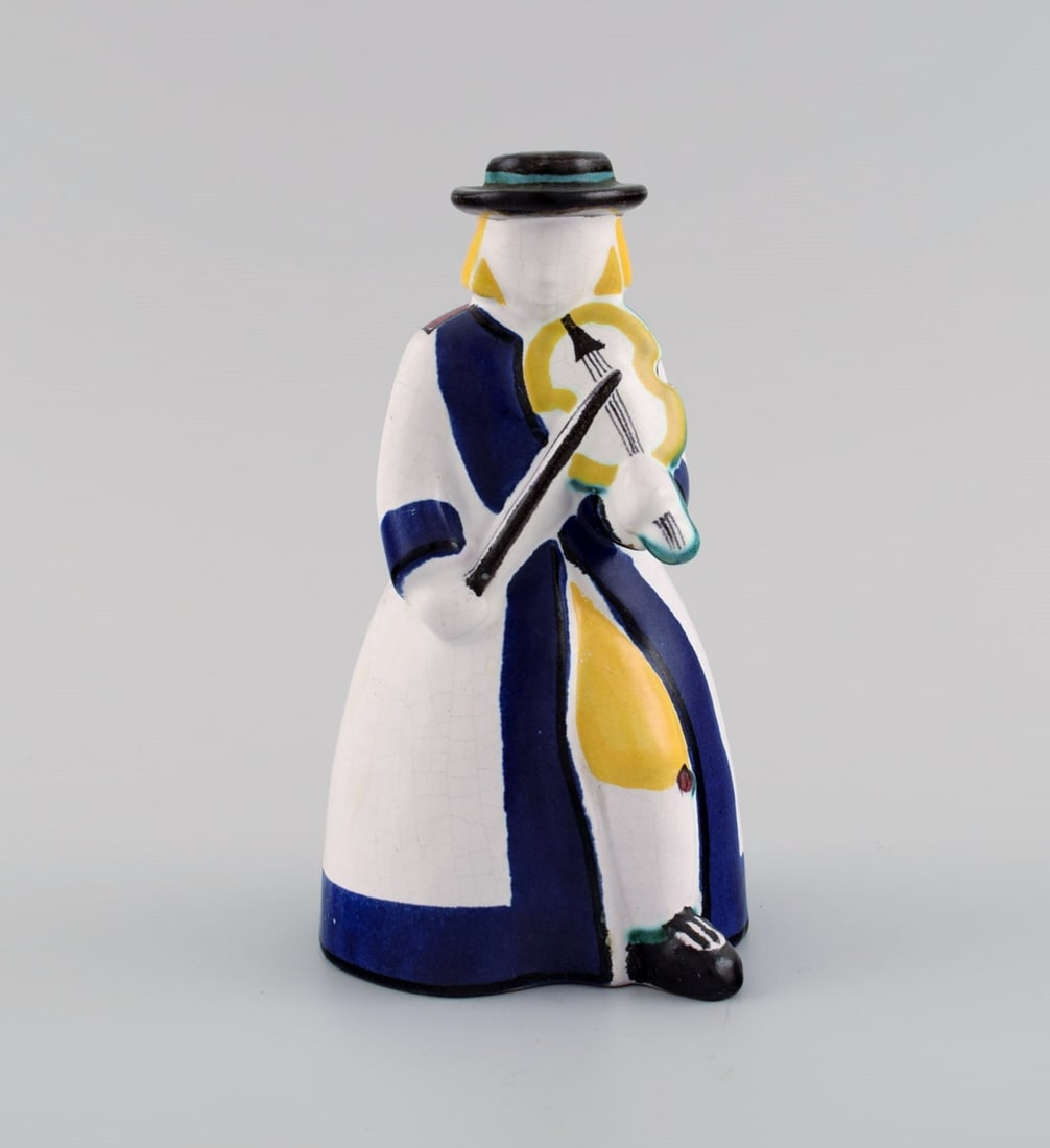 Ursula Printz (1920-1993) for Gustavsberg Studiohand. Candle holder / figure in glazed ceramics. (1 of 7)