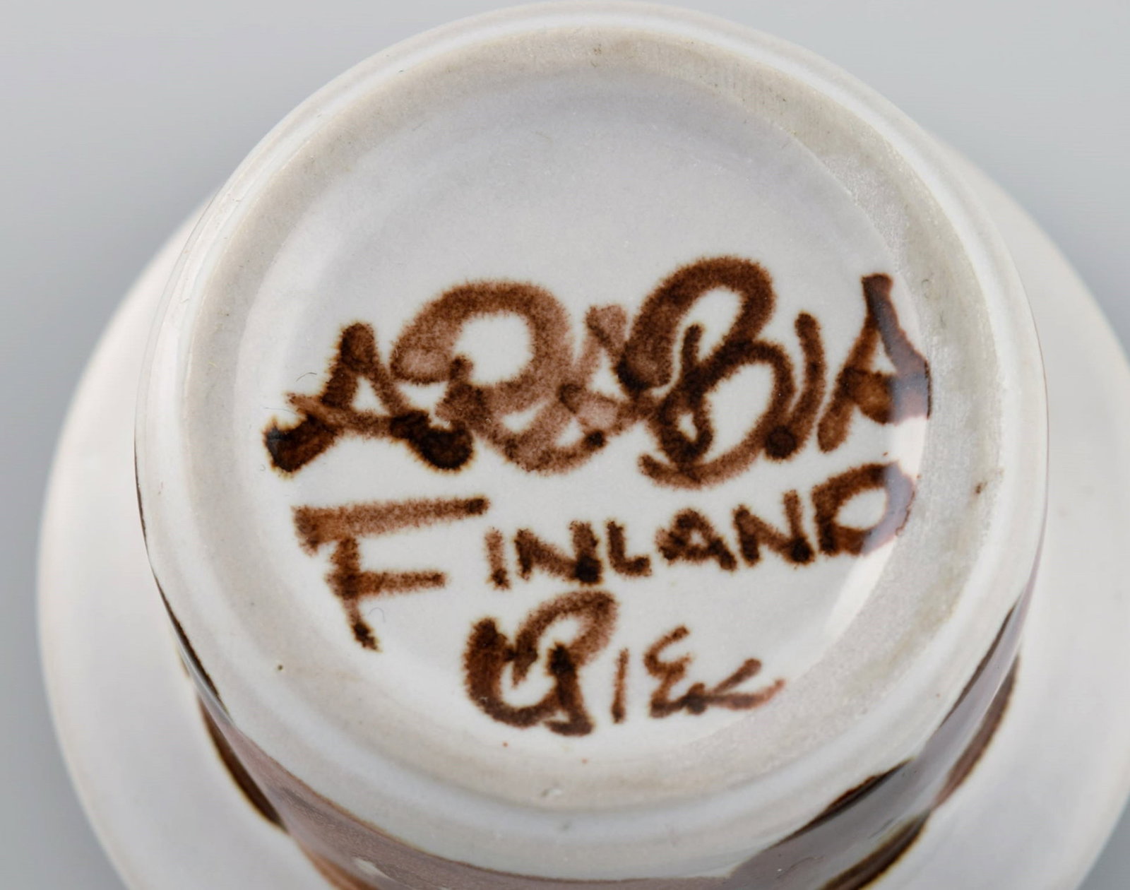 Ulla Procope (1921-1968) for Arabia. Thyme coffee service in hand-painted stoneware for four people. - 8