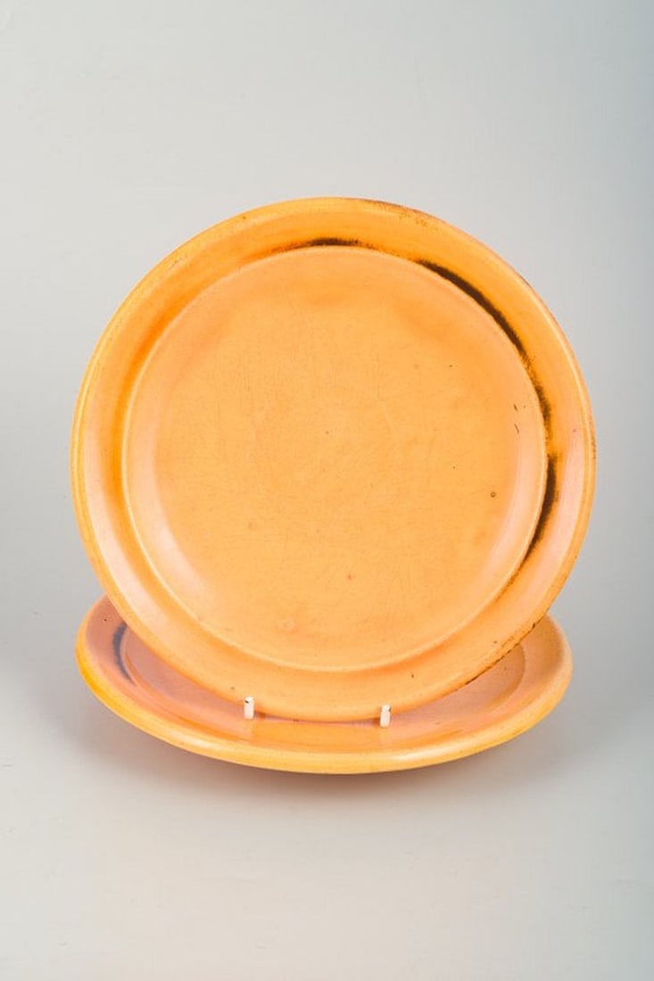 Svend Hammershøi for Kähler, Denmark. Two shallow dishes in earthenware. 1930s. (1 of 4)